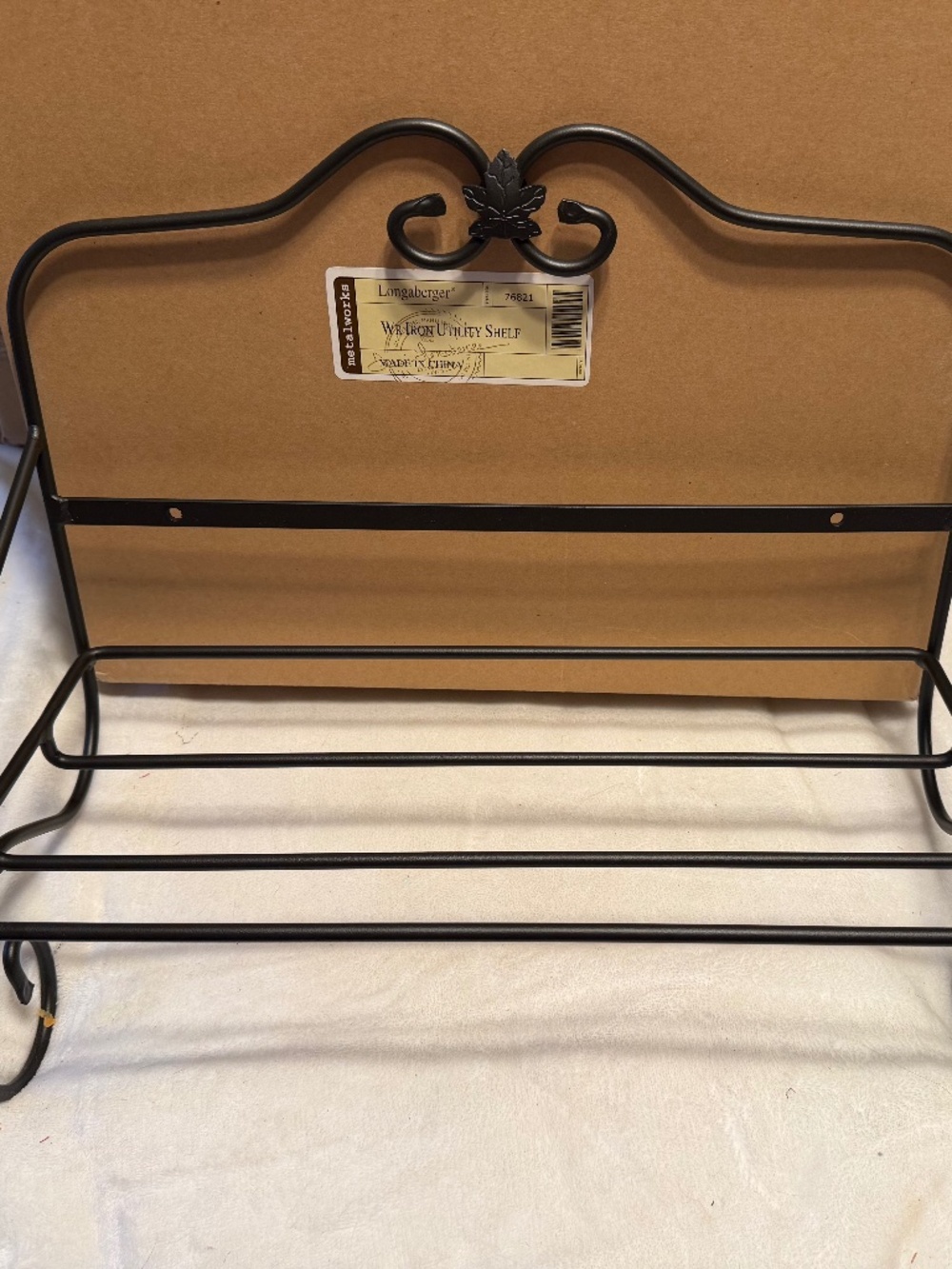 Longaberger Wrought Iron Utility Shelf/Towel Holder